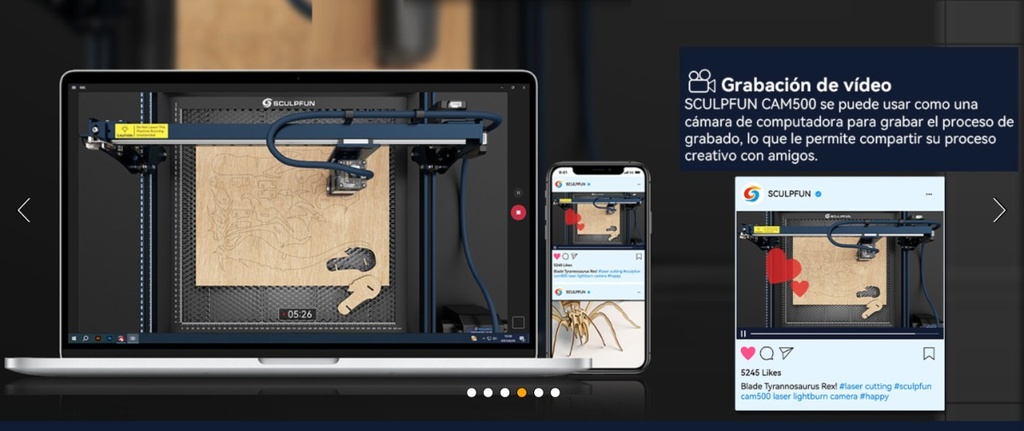 Sculpfun Cam 500 Para Lightburn - Escaner Posicionamiento