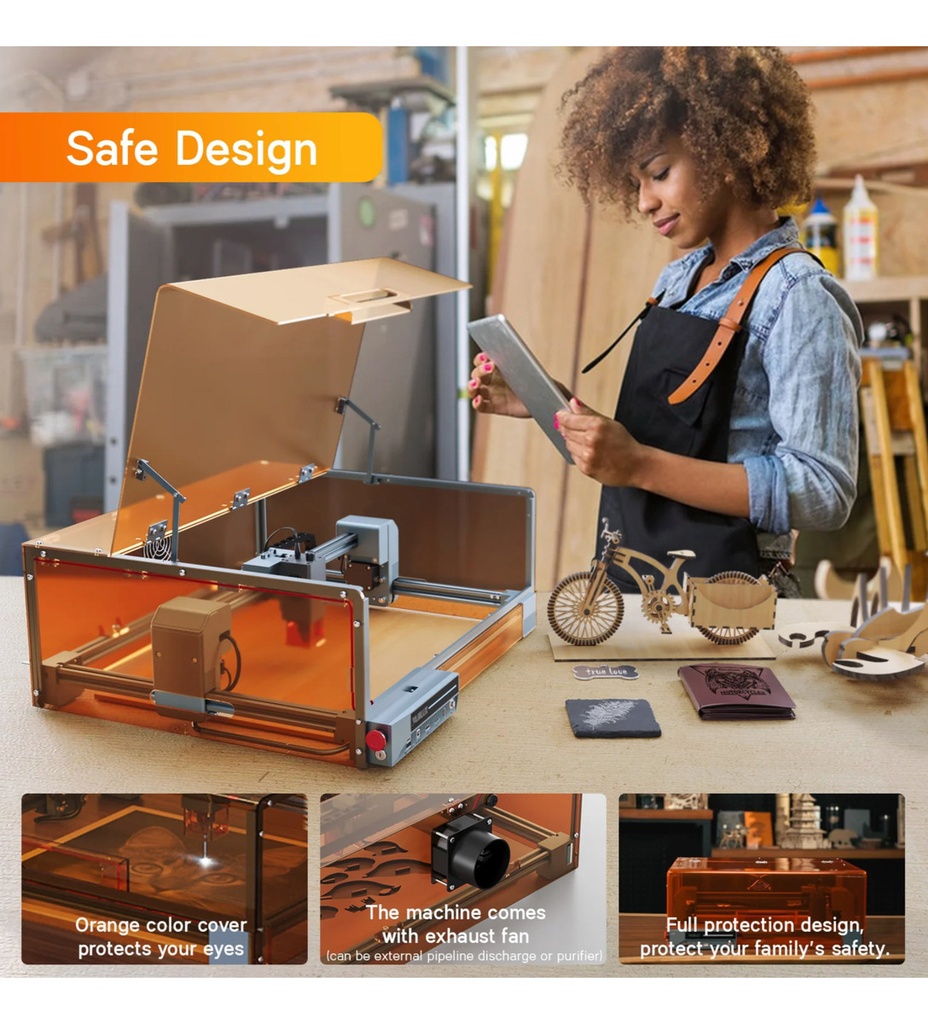 Grabadora Laser Wainlux X1 10w Con Cobertor