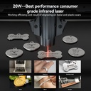 Laser De Fibra De Marco Atomstack 1064nm 20w