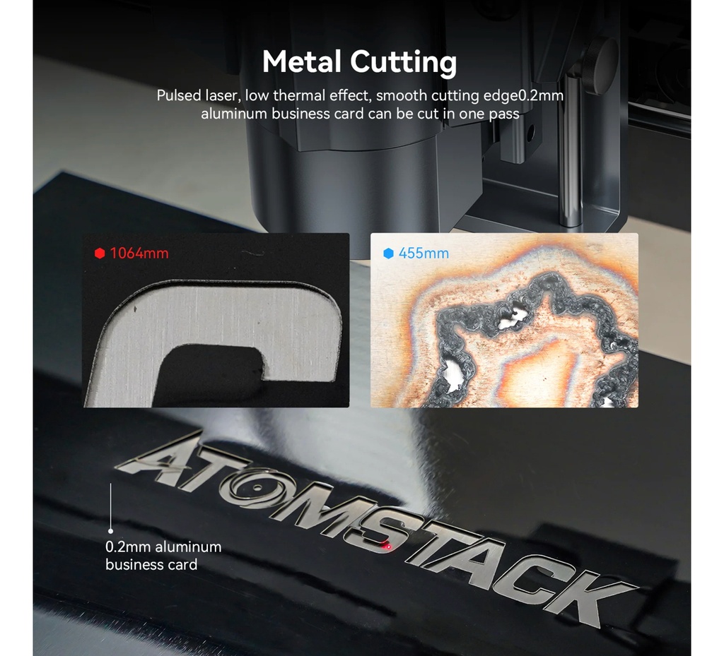 Laser De Fibra De Marco Atomstack 1064nm 20w