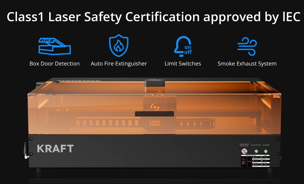 Grabadora Laser Atomstack Kraft Dual 20w Diode + 1.2w Ir