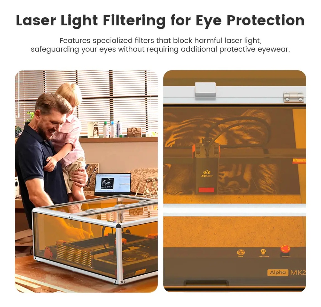Cobertor Contra Humos Algo Laser Smart Enclosure 2.0 Cámara