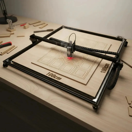 Cnc Corte Laser 100x100cm-80w,10w opticos+ Asistente Aire Corta Mdf 3mm