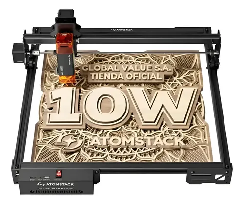 Gabadora Y Cortadora Laser Atomstack A10 Pro V2 Black (10w)