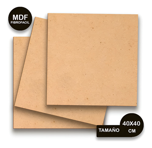 Placa Mdf 40x40 Cm Pack X 10u 3mm Cnc Laser Para Artesanias