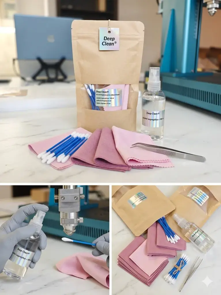 Kit De Limpieza Lentes Cabezales Laser